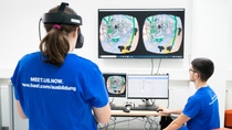 Pressetermin mit Uwe Liebelt und Markus Hermann in der Ausbildung. Eröffnung des VR-Technikums im Ausbildungsareal O950.