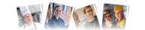 Pictures of BASF employees in work clothes showing different job opportunities for professionals, graduates, students, pupils and trainees or for a dual study program at the BASF Ludwigshafen site. 